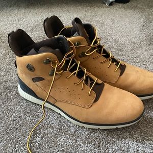 Timberland high rise boot. Has a touch of professional, dressy yet rugged